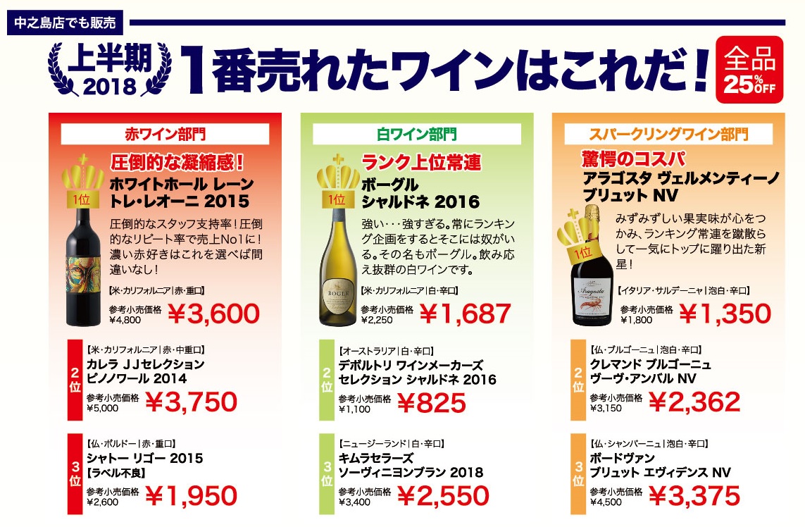 上半期で売れに売れたワインを１９周年セールでお得にGET！ | 大阪の